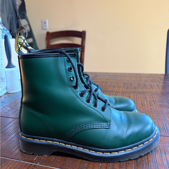 Dr. Martens Forest Green Leather Boots - Picture 3 of 6